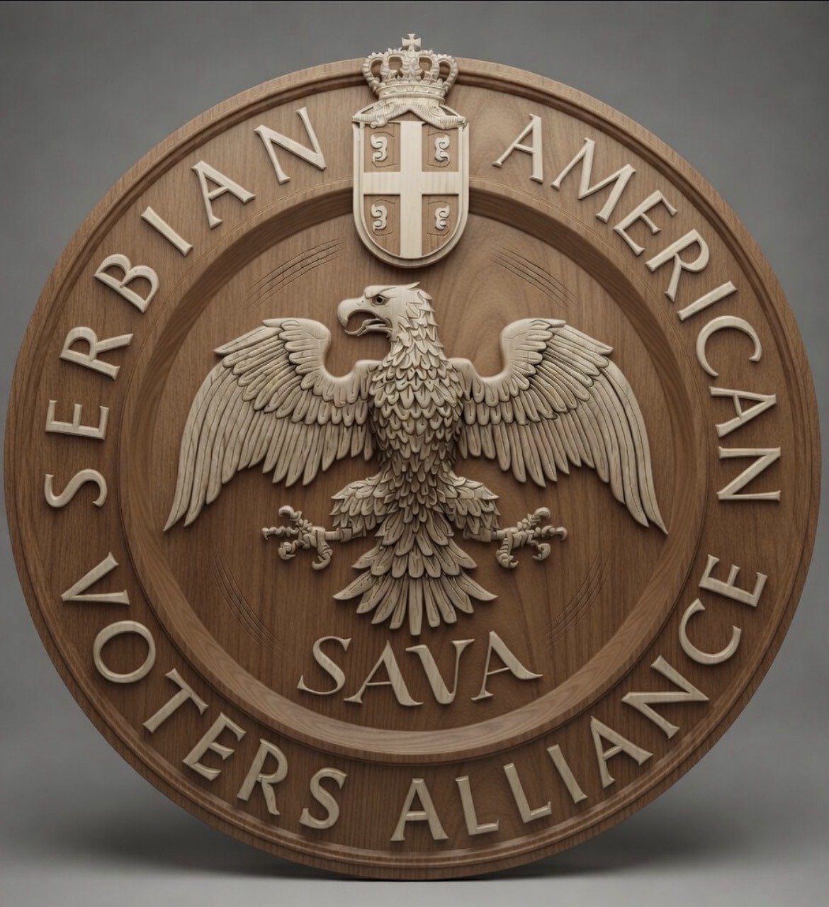SAVA crest, rendering of the finished form